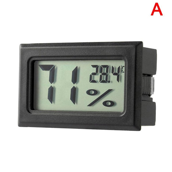 Digital hygrometer LCD termometer hygrometer vivarium orm black One-size