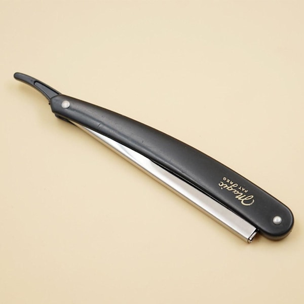 Barberblad Rakhyvel Manuell Kolstål Vikbar Bekväm Rakverktyg Svart Frisörsalong X8F9 green One size