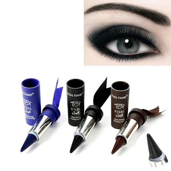 Smoky Women Kajal Eyes Solid Eyeliner Svart Tjock Ögon Gel Penna Liner Bold Z2X0 army green one-size