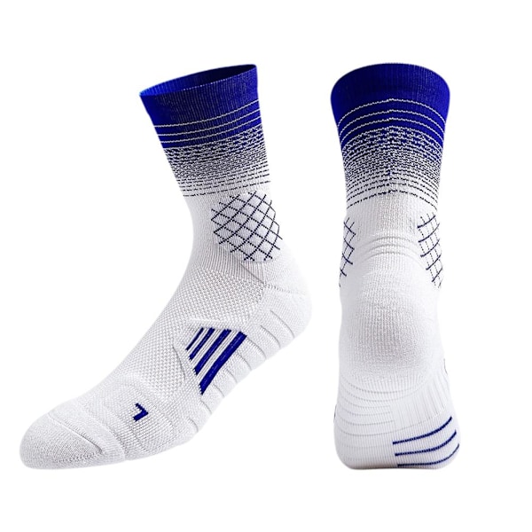 1 Par Gradient Basketbollstrumpor Handdukbotten Elite Strumpor Profes Dark blue 1pair
