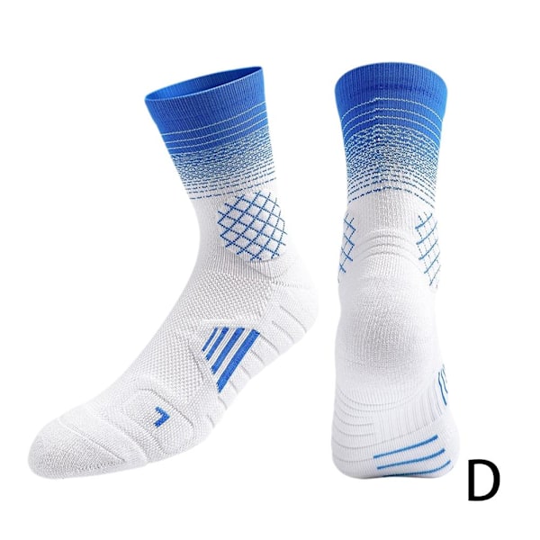 1 Par Gradient Basketbollstrumpor Handdukbotten Elite Strumpor Profes Light blue 1pair