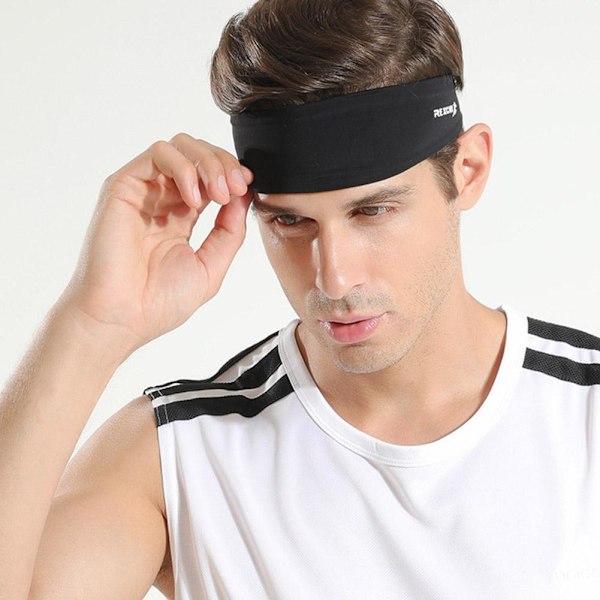 Sport Pannband Yoga Gym Svettband Kvinnor Män Hårband Huvud Pre B One size
