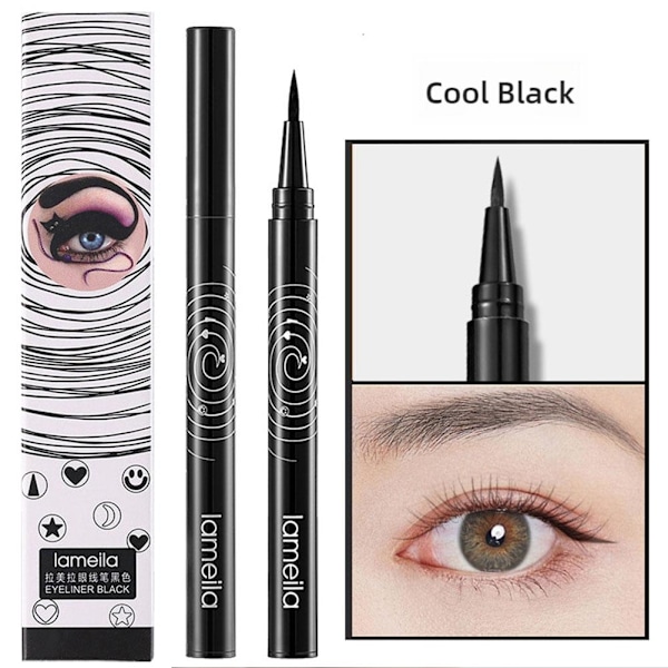 Svart Eyeliner Flytande Penna Brun Vattenpenna Hållbar Färgläggning Inte E black 2ml