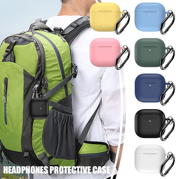 för AirPods4 Skyddsfodral Enfärgat skyddsfodral i ett stycke Silikon från H0H3 Black for airpods 4