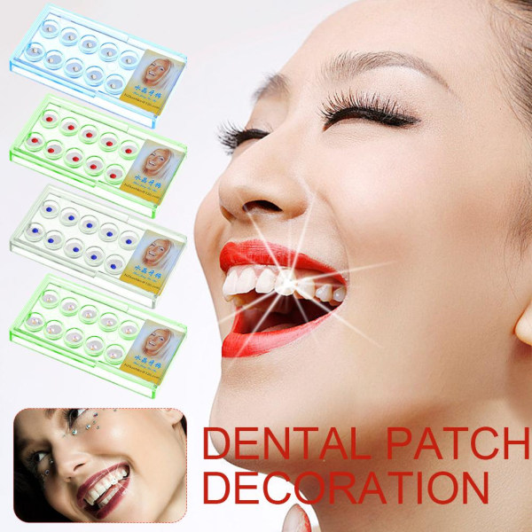 10st Tanddekoration Dental Diamond Tand Material Shining Ora red 1pcs