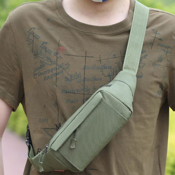 Ny Midjeväska för Män Mobiltelefonväska Multifunktionell Kamouflage Sportväska Crossbody Väska V9X7 Khaki onesize
