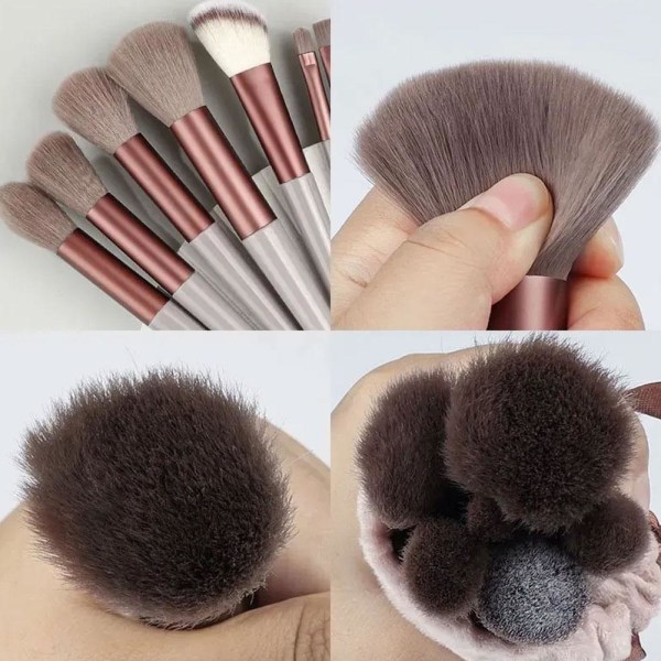 13ST Makeup Brushes Set Soft Shadow Contouring Brush Loose Powd  black 13pcs