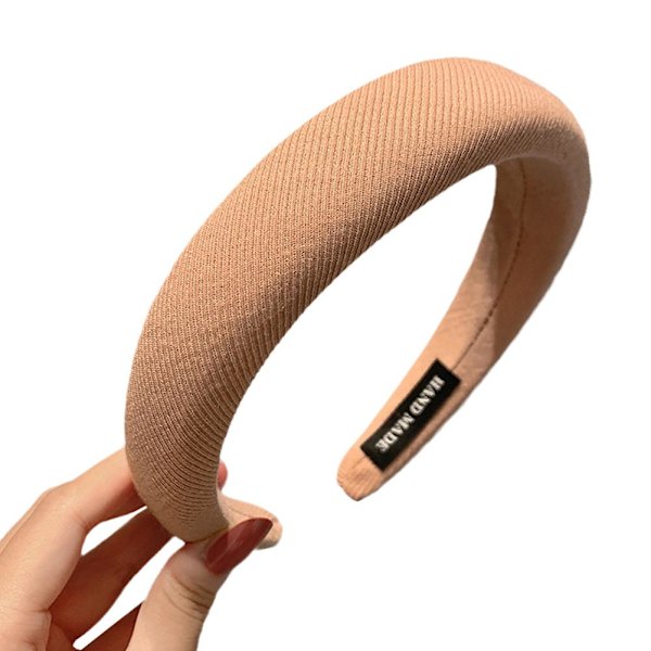 Hårband för damer, vadderat hårband, brett svamphårband, accessoar Hot W4 tea one-size