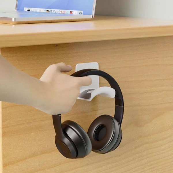 Hörlursställ Universal Hörlurs Headset Hängare Hook Vägg UK white Under the table
