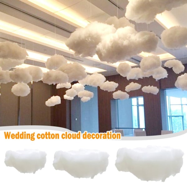 Konstgjorda moln hängande prydnader barnrum moln fest bröllop whiteA S