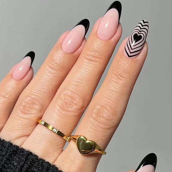 Falska Naglar Mandel Stiletto Lång Bling Art Akryl --us Tips D1G0 C One-size