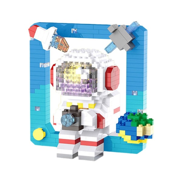 Montera byggsten Spaceman Astronaut Building Blocks Educa Spacelman Flower LED one-size