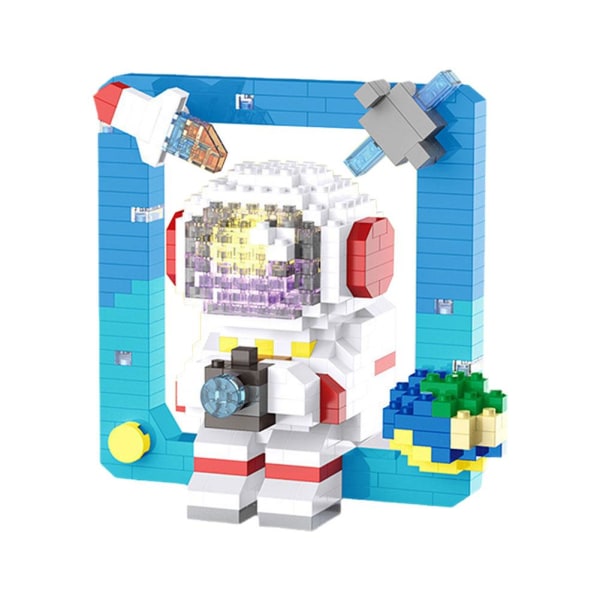 Montera byggsten Spaceman Astronaut Building Blocks Educa Spaceman Star LED one-size