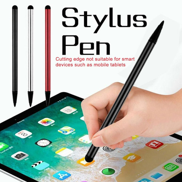 Enkel Dubbelverkande Pekskärmspenna Mobiltelefon Stylus Rörpenna Touch Q4b5 red One-size