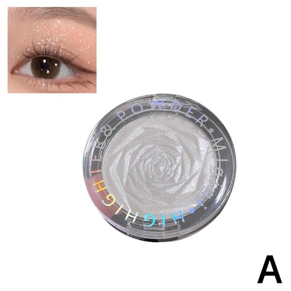 Diamant Highlighting Och Contouring Allt-I-Ett Skiva Naturligt Glitter Ljusare Modifiering P2M5 01 # White Moonlight 2.8g