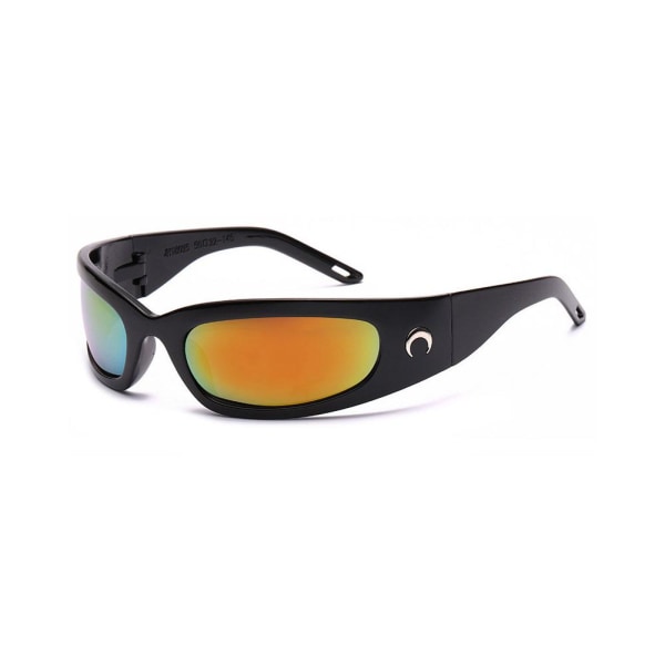 Färgglada solglasögon Europeisk och amerikansk trend utomhusridning G black one size