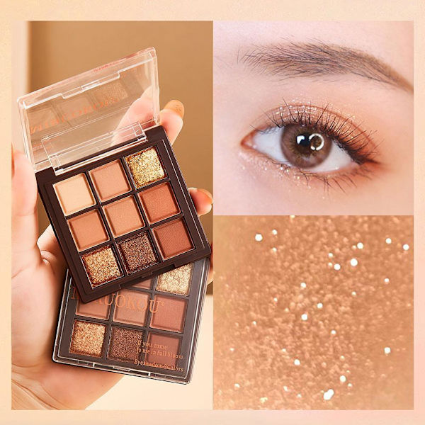Nio Färgers Choklad Ögonskugga Matt Svårflörtad Mångsidig Palett Skugga Av Ögonmakeup D1U5