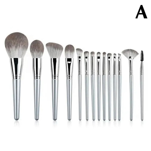 14 st Bärbart Sminkborstset Mjukt Professionellt Sminkborstset Lämpligt För Kvinnors Skönhet L9P8 Green 14pcs