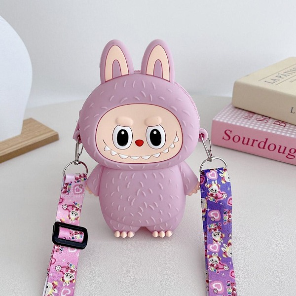 Labubu Barns Myntbörs Tecknad Silikon Student Silikonväska Barns V6v8 Pink One size