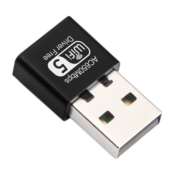 650 Mbps Mini USB Wifi Adaptrar trådlöst nätverkskort 802.11AC D 2.4GHz & 5.8GHz 650M one-size