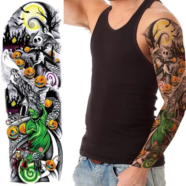 Helarms-tatuering med vattentäta tatueringsdekaler Helarmsimitation Tatuering R0 QB-3003 1pcs