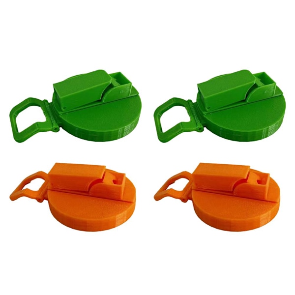 4 Färgade Sodaburkslock, Silikon Sugrör Sodaburkslock, Burkskydd för 2 green and 2 orange 4pcs