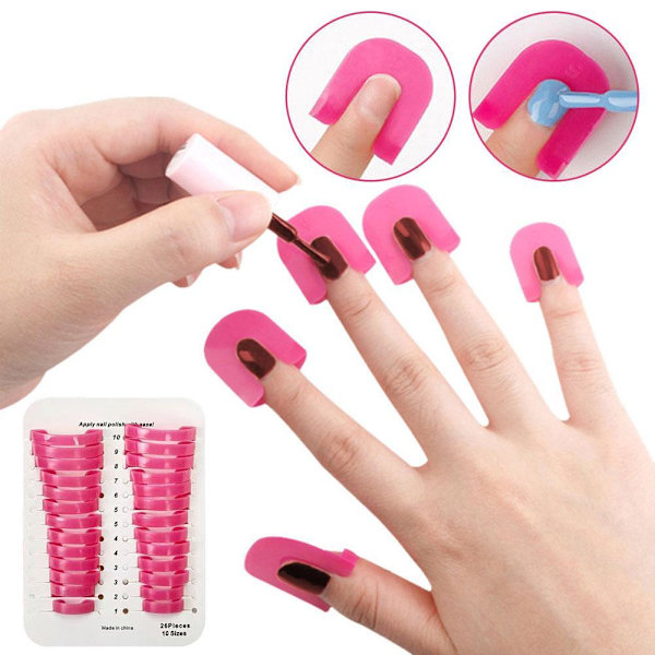 U-formade Nagellacksskydd Böjd Form Fingerverktyg Guide Mall Manikyr Konst Nagel K1c0
