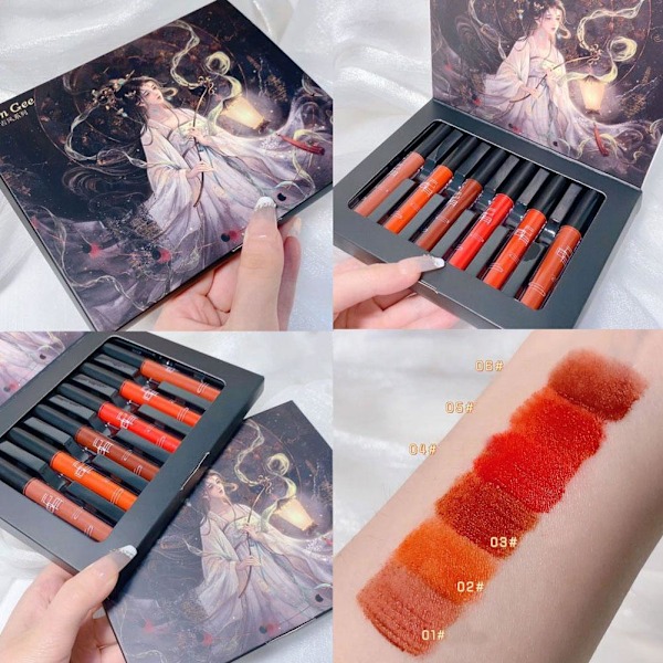 Mild Läppfärg Med Gincu Baldu Pusam Set För Vacker Makeup