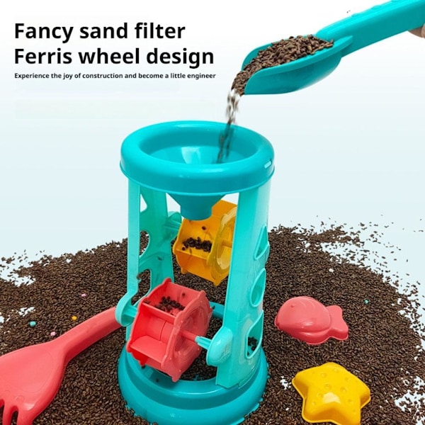 Sommarstrandleksaker Kit för Barn Sandset Strandspel Leksak Hinkar S Pink 1set