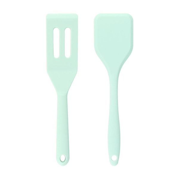 Värmebeständig Nonstick 8 tums Silikon Kökspatel (2-pack) Green 2pcs