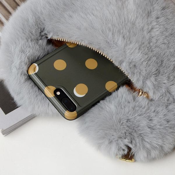Mjuk Love Axelväska Mode Love Hjärta Form Messenger Bag Söt Vinterväska - Khaki One size