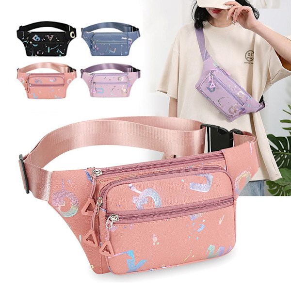 Unisex Crossbody-väskor med stor kapacitet för arbete och sport  Purple One size