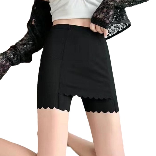 Double Layer Invisible Under Kjol Shorts Anti-Chafing Front Cro colour of skin XL
