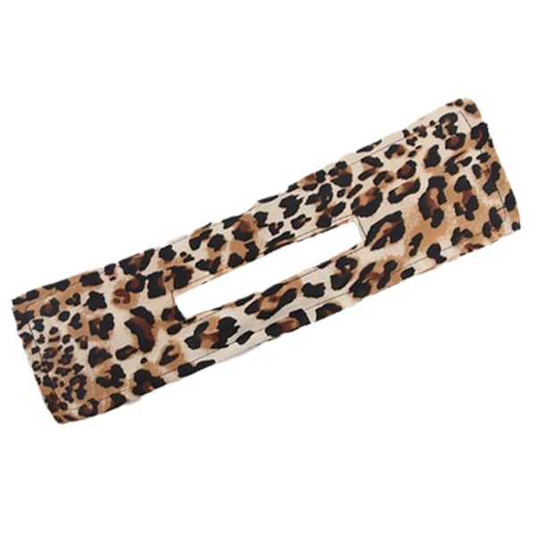 Hårrullar för kvinnor, magisk bulle-skapare, stylingdonut, hårbågsformare T leopard print light gray one-size