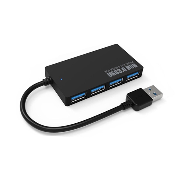 NY 4-Portars Hub Splitter USB 3.0 Höghastighetsadaptrar Multi PC Laptop Desktop blackA usb3.0