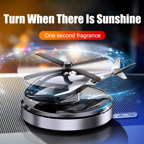 Metal Solar Helicopter Air Freshener ny 2023 blue One-size