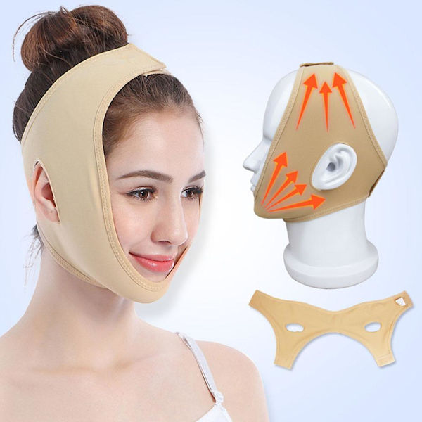 V Ansiktslyftbandage Ansiktslyftrem Skönhetsinstrument Anti-rynkor. U5Q1 skin colorM M