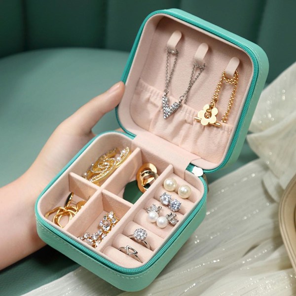 Bärbar smyckeskrin Mjuk case organizer pink 1PC