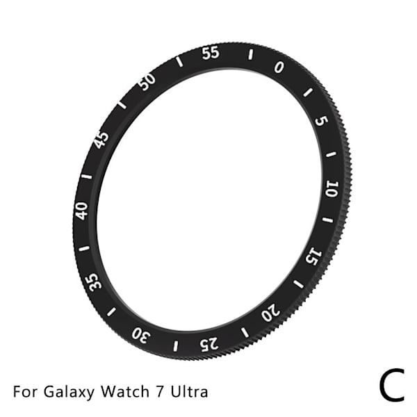 Urtavskydd Ultra Tillbehör, Rostfritt Stål Metall Bezel Loop C black for galaxy watch 7 ultra