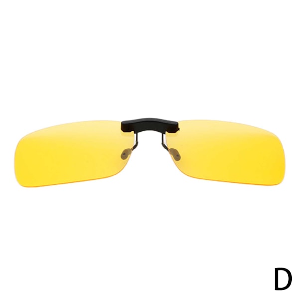 Polariserade Clip On Flip Style Solglasögon UV400 Körning Fiske Cy yellow One-size