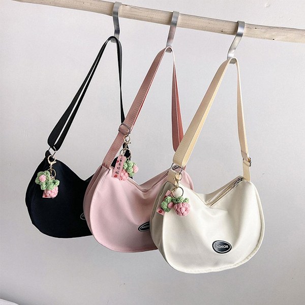 Modeaxelväska i enfärgad design, underarmsväska med texturerad sten  pink onesize