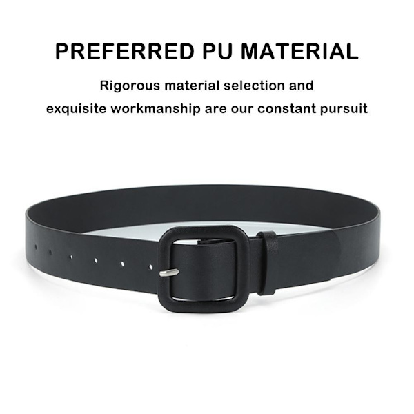 PU Läderbälte Godisfärg Fyrkantigt Enkelt Bälte För Jeans Casual Byxor Brett Midjeband P2o9 rose one size