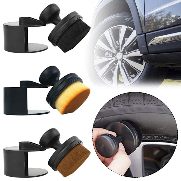 Automatisk Däckrengöringsborste Tät Design Med Skydd Högdensitet Bärbar Bilborste Tvåfärgad C 1pcs