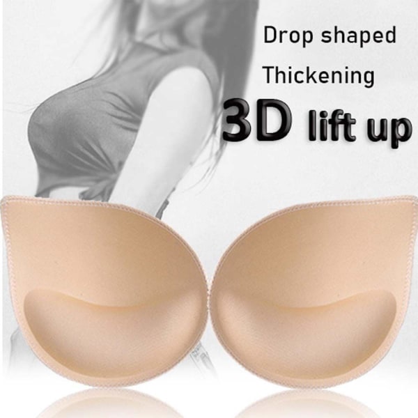 3 par BH-kuddsinlägg Push Up-inlägg BH-kupor Ersättning Bre nude One Size 3pcs