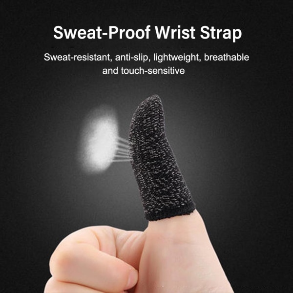 Slim Gaming Finger Sleeve Anti-Slip Finger Sleeve Ultratunn Fi gray one size