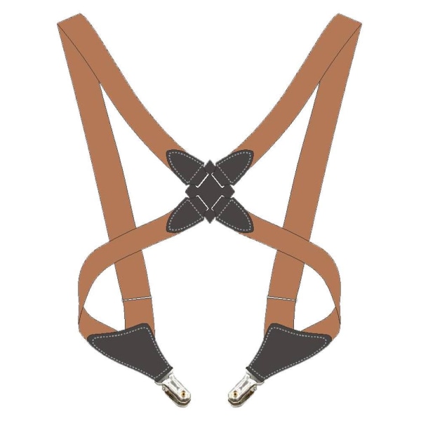 Mäns X Shape hängslen Justerbar elastisk hängslen Clip-on bälte S black One-size