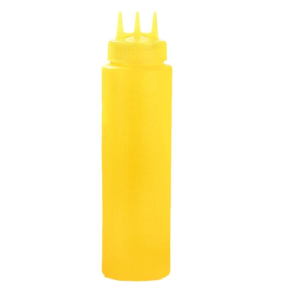 3 Hål Ketchup Pressflaska Plast Senap Mayo Saus Flaska red 24oz