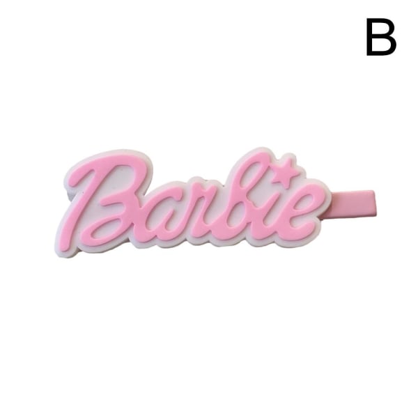 Barbie Style Hårnål Y2k Spicy Girl Delikat Letter Hårnål Bang pink1 one-size