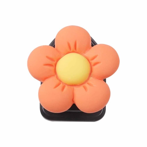 Mini-krokar med blommönster, klibbiga bilkrokar, kreativa inredningskrokar V7L5 R3S5 Sa orange 1pcs