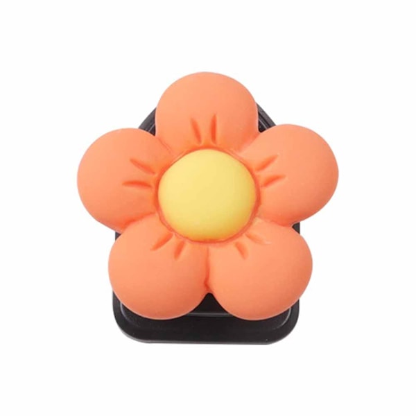 Mini-krokar med blommönster, klibbiga bilkrokar, kreativa inredningskrokar V7L5 R3S5 Sa yellow 1pcs